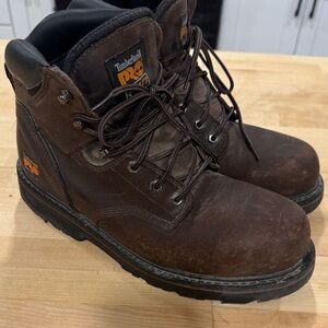 Timberland PRO Men's Dark Brown Leather Boots